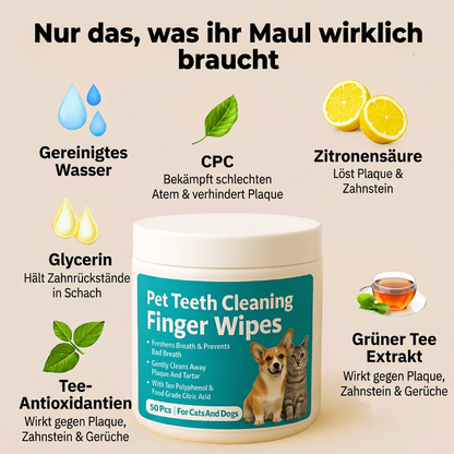 Elarie™ Natural Pet Dental Finger Wipes